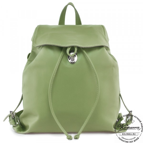  Женский кожаный рюкзак "Паулина" (мята). фото 1