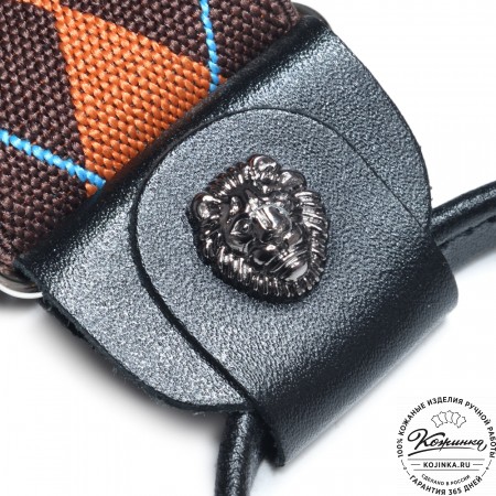  Подтяжки подарочные (коричневый с рыжим ромб)