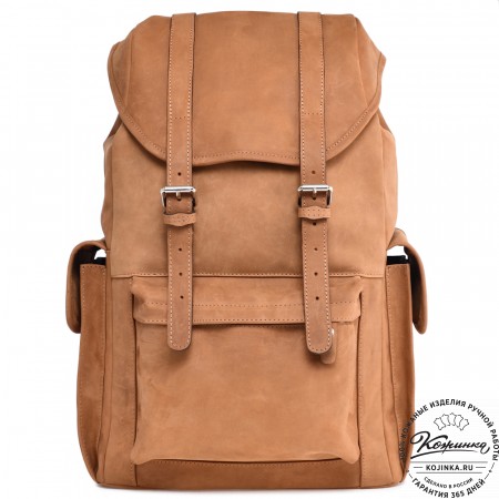  Кожаный рюкзак "Ганнибал" (рыжий крейзи) 