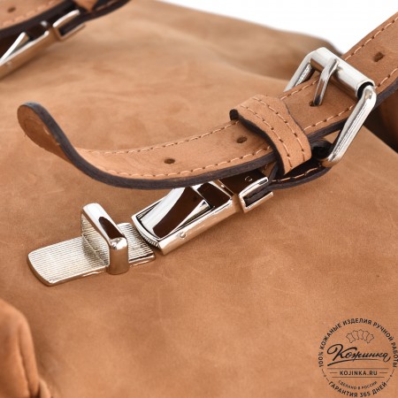  Кожаный рюкзак "Ганнибал" (рыжий крейзи) 