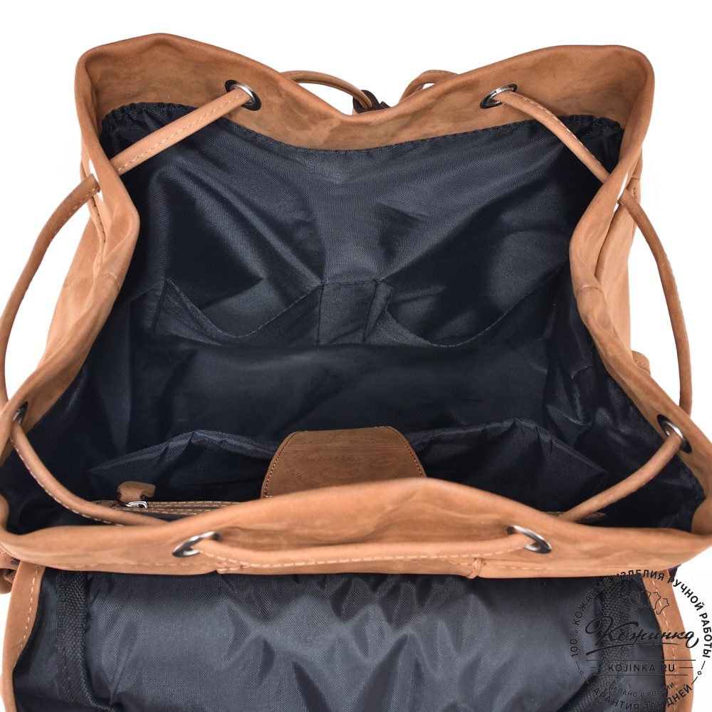  Кожаный рюкзак "Ганнибал" (рыжий крейзи) 