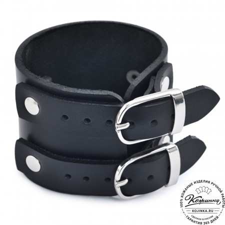 Кожаные наручники "Isold" (чёрные)