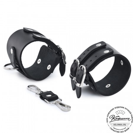 Кожаные наручники "Isold" (чёрные)