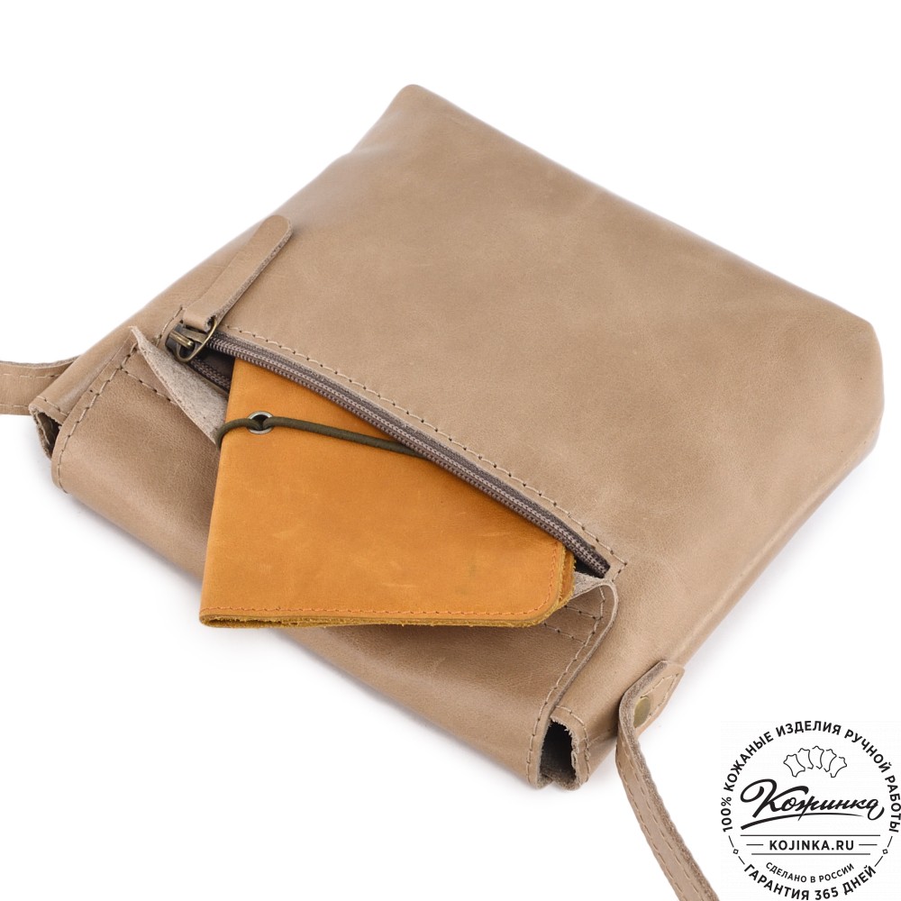  Кожаная сумка "Калифорния Нью" (бежевый)