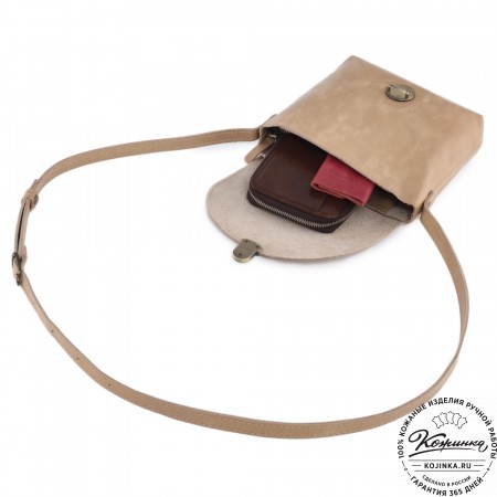  Кожаная сумка "Калифорния Нью" (бежевый)