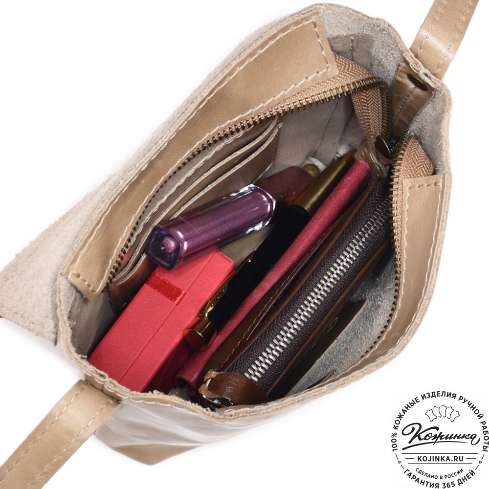  Кожаная сумка "Калифорния Нью" (бежевый)