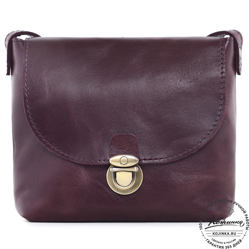  Кожаная сумка "Калифорния Нью" (бордо)