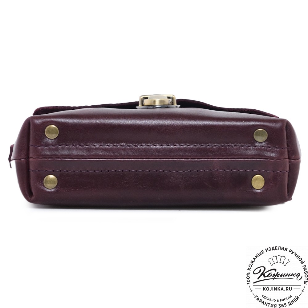  Кожаная сумка "Калифорния Нью" (бордо)