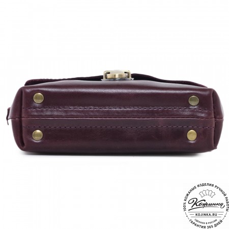  Кожаная сумка "Калифорния Нью" (бордо)