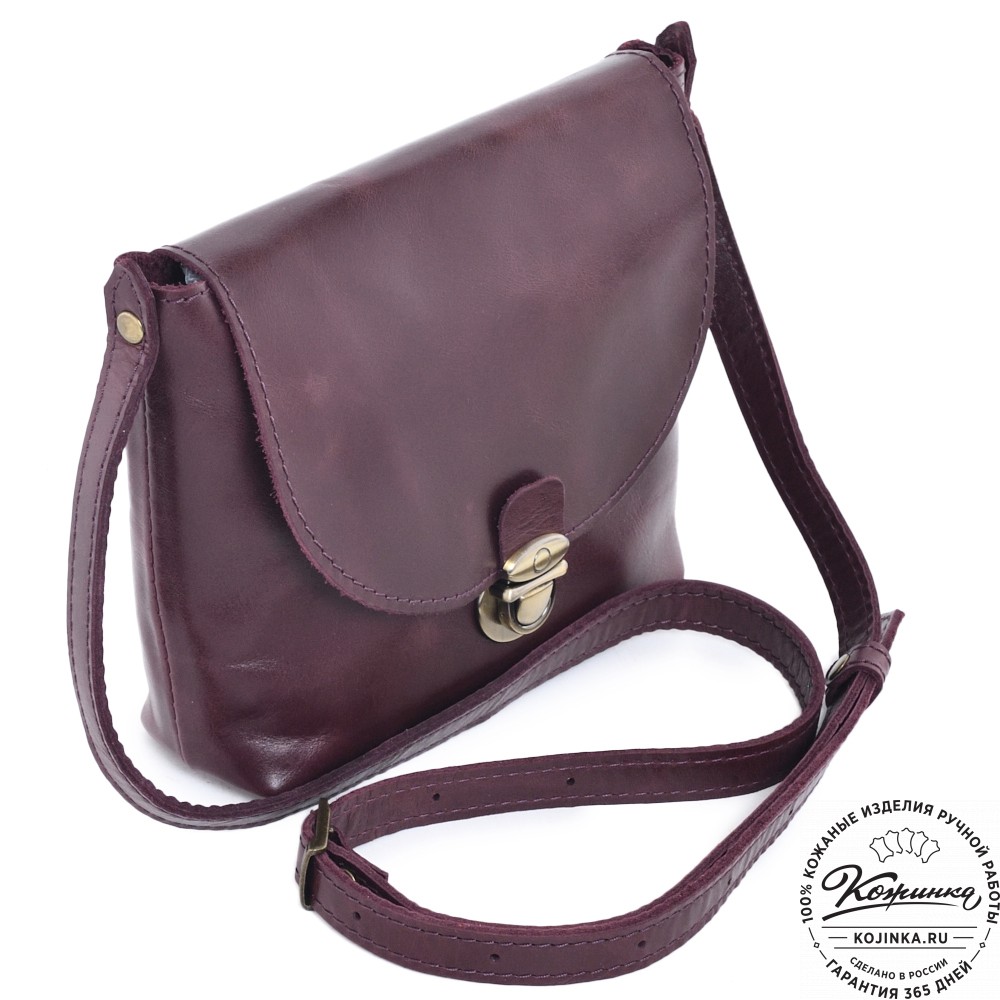  Кожаная сумка "Калифорния Нью" (бордо)