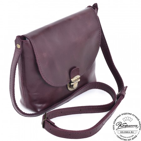  Кожаная сумка "Калифорния Нью" (бордо)