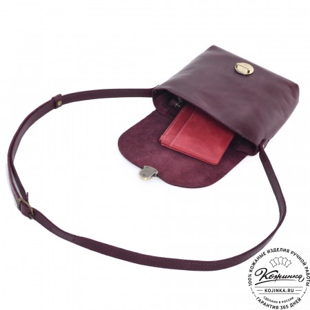  Кожаная сумка "Калифорния Нью" (бордо)