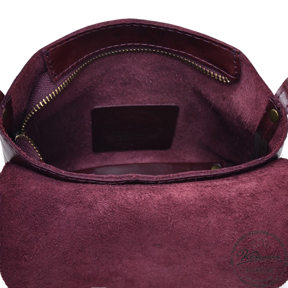  Кожаная сумка "Калифорния Нью" (бордо)