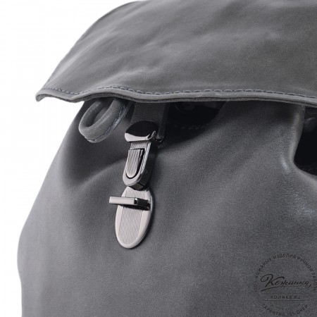  Женский кожаный рюкзак "Паулина" (серый)