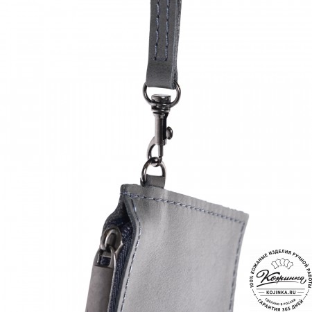  Женский кожаный рюкзак "Паулина" (серый)