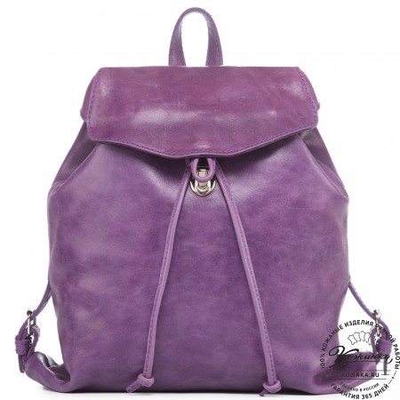 Женский кожаный рюкзак "Паулина" (сирень)