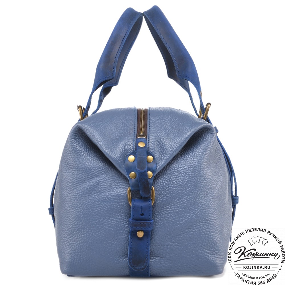 Кожаная дорожно-спортивная сумка Вашингтон (джинс)