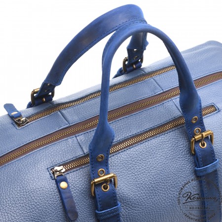 Кожаная дорожно-спортивная сумка Вашингтон (джинс)