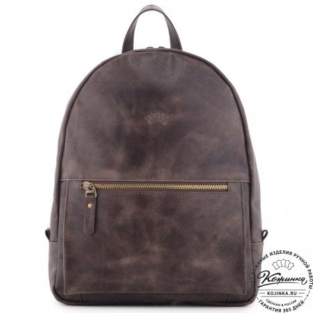  Женский кожаный рюкзак "Джессика" (темно-коричневый антик)