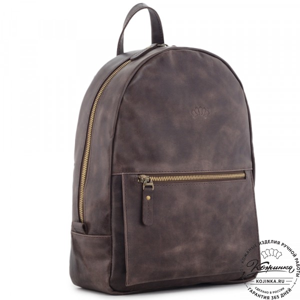  Женский кожаный рюкзак "Джессика" (темно-коричневый антик). фото 1