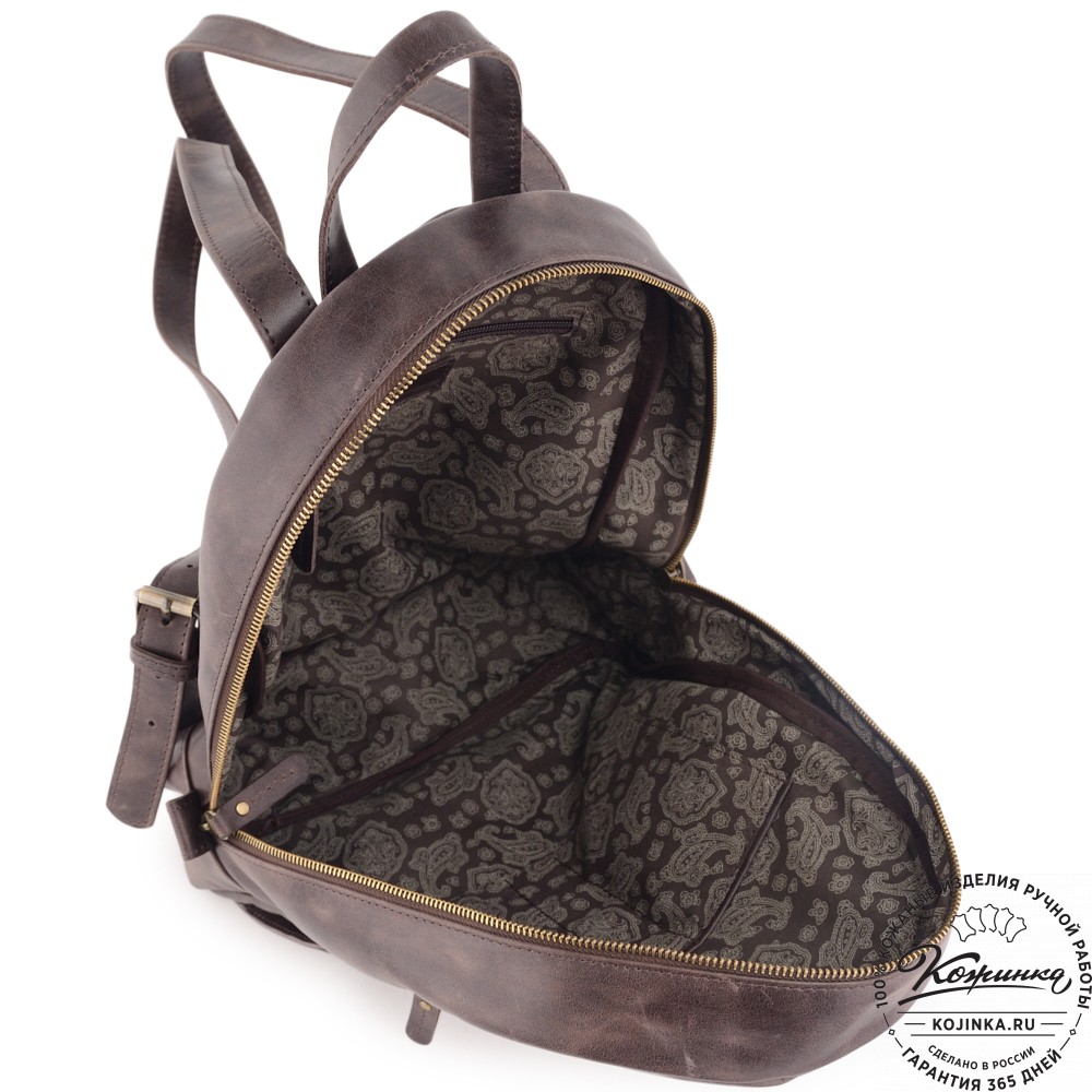  Женский кожаный рюкзак "Джессика" (темно-коричневый антик)