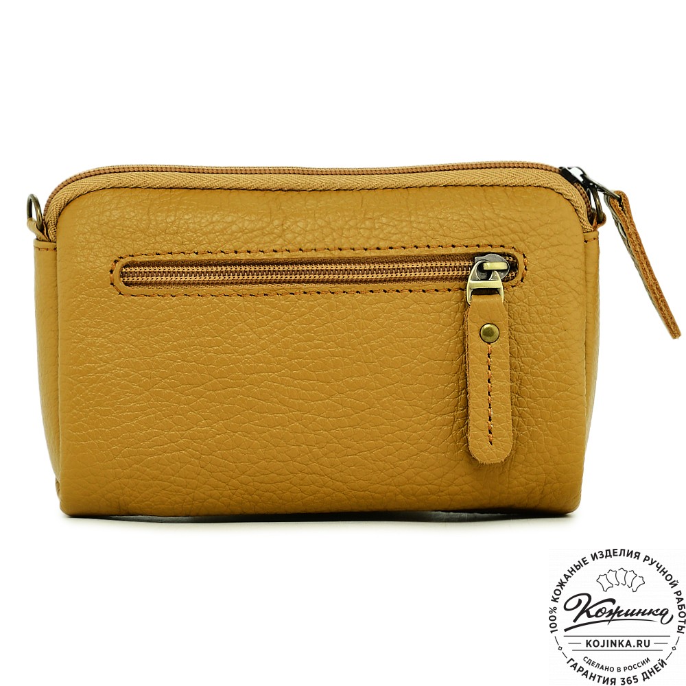  Кожаный клатч "Марта" (охра)