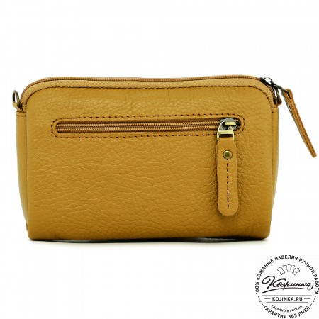  Кожаный клатч "Марта" (охра)