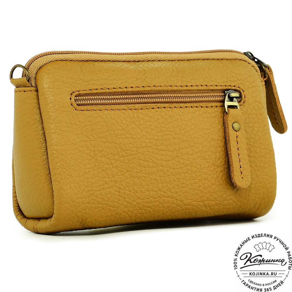  Кожаный клатч "Марта" (охра)