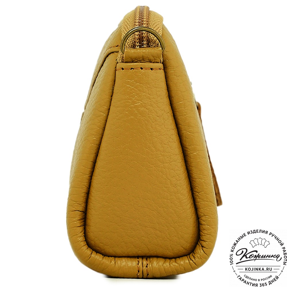  Кожаный клатч "Марта" (охра)