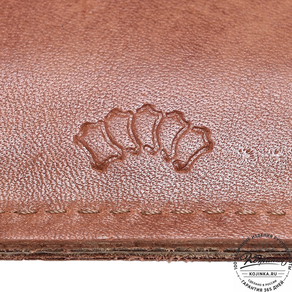  Кожаный картхолдер "Вавилон" (рыжий) 