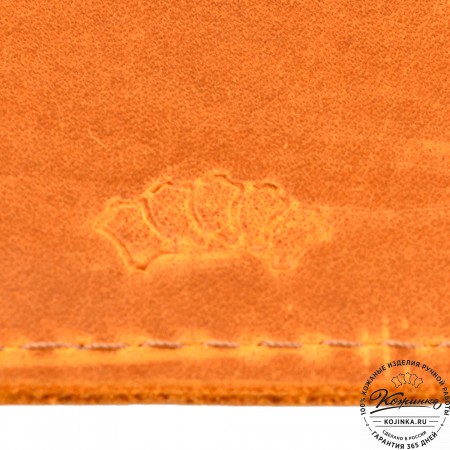  Кожаный бумажник "Рокки" (рыжий крейзи) 