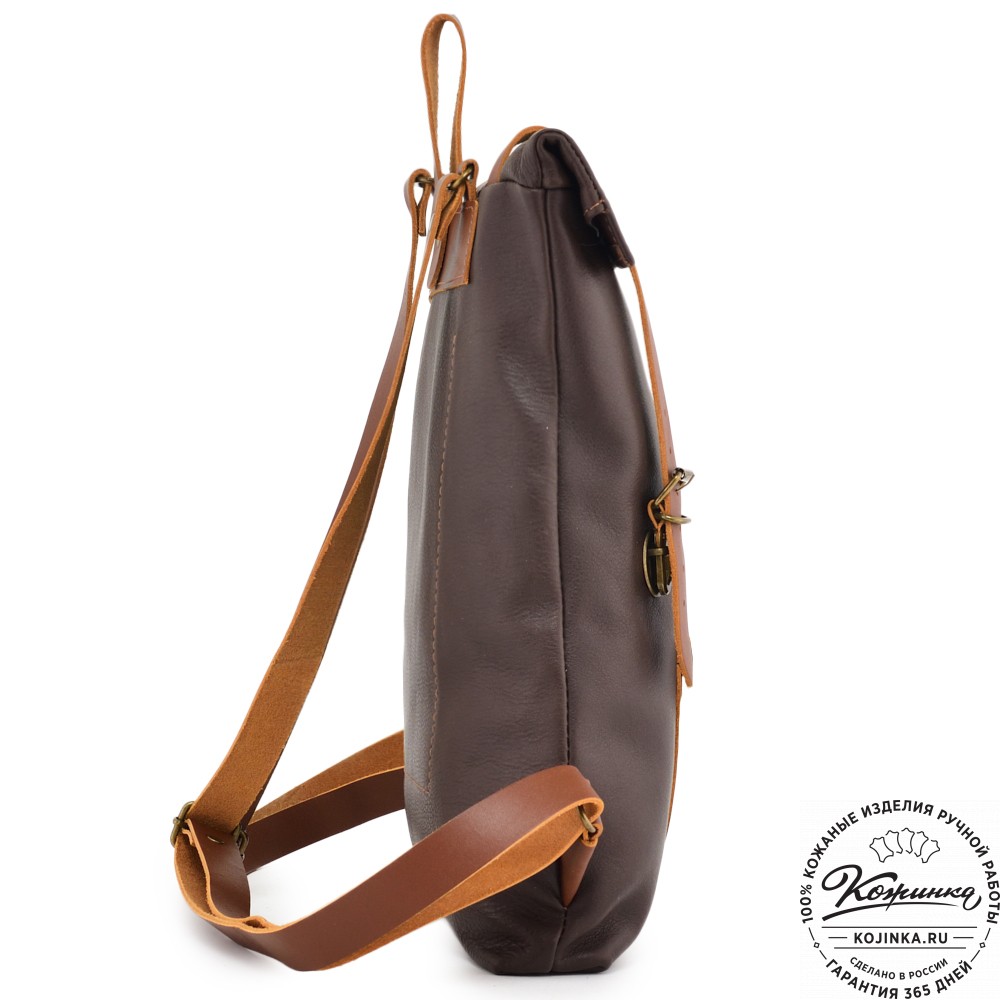 Кожаный рюкзак "Vogue" (темно-коричневый) 