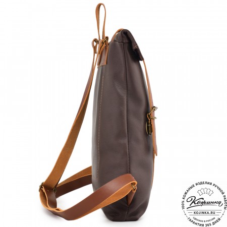 Кожаный рюкзак "Vogue" (темно-коричневый) 
