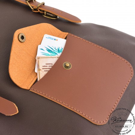 Кожаный рюкзак "Vogue" (темно-коричневый) 