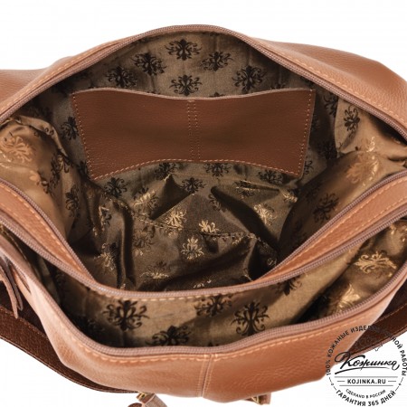 Женская кожаная сумка-трансформер "Ливадия" (коричневая) 