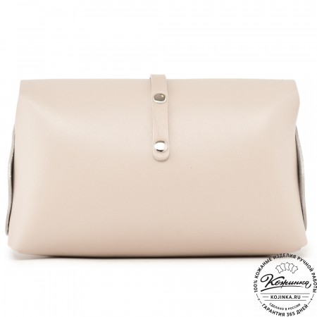Женская кожаная сумка "Милла макси" (бежевая)