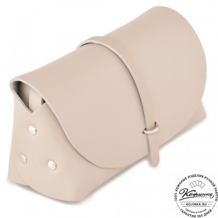 Женская кожаная сумка "Милла макси" (бежевая)