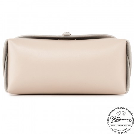 Женская кожаная сумка "Милла макси" (бежевая)