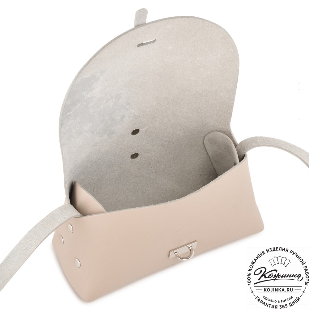 Женская кожаная сумка "Милла макси" (бежевая)