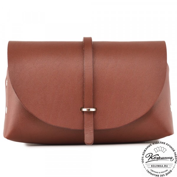Женская кожаная сумка "Милла макси" (коньяк). фото 1