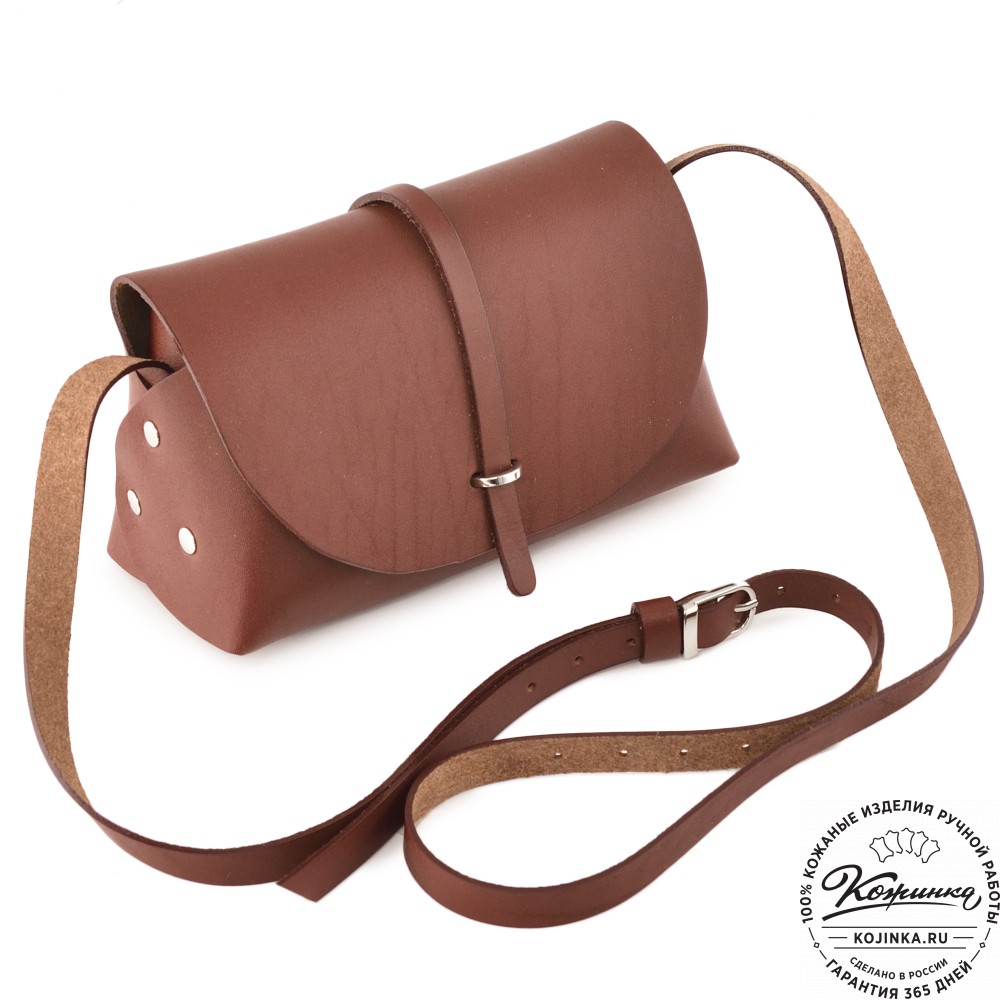 Женская кожаная сумка "Милла макси" (коньяк)