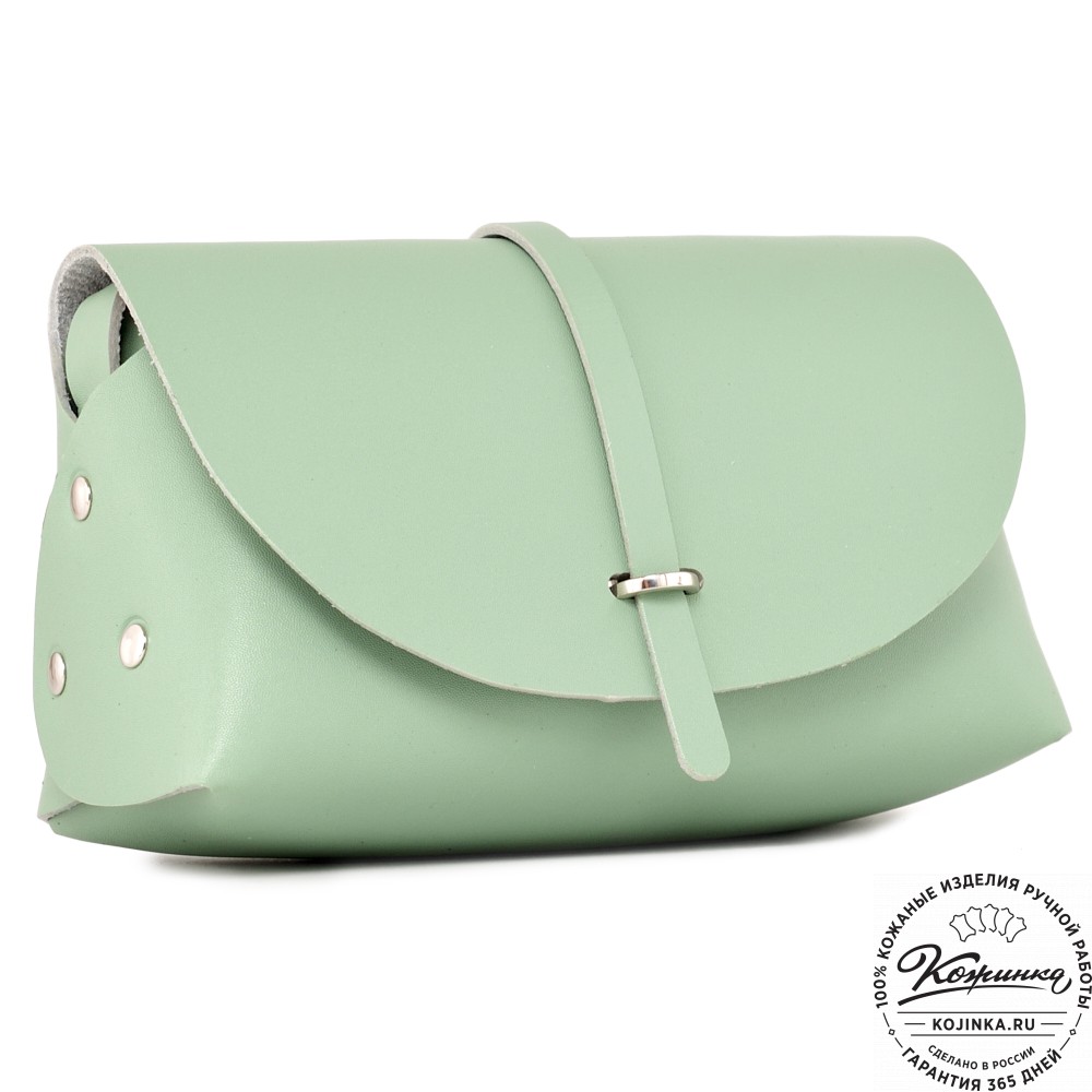 Женская кожаная сумка "Милла макси" (мята)