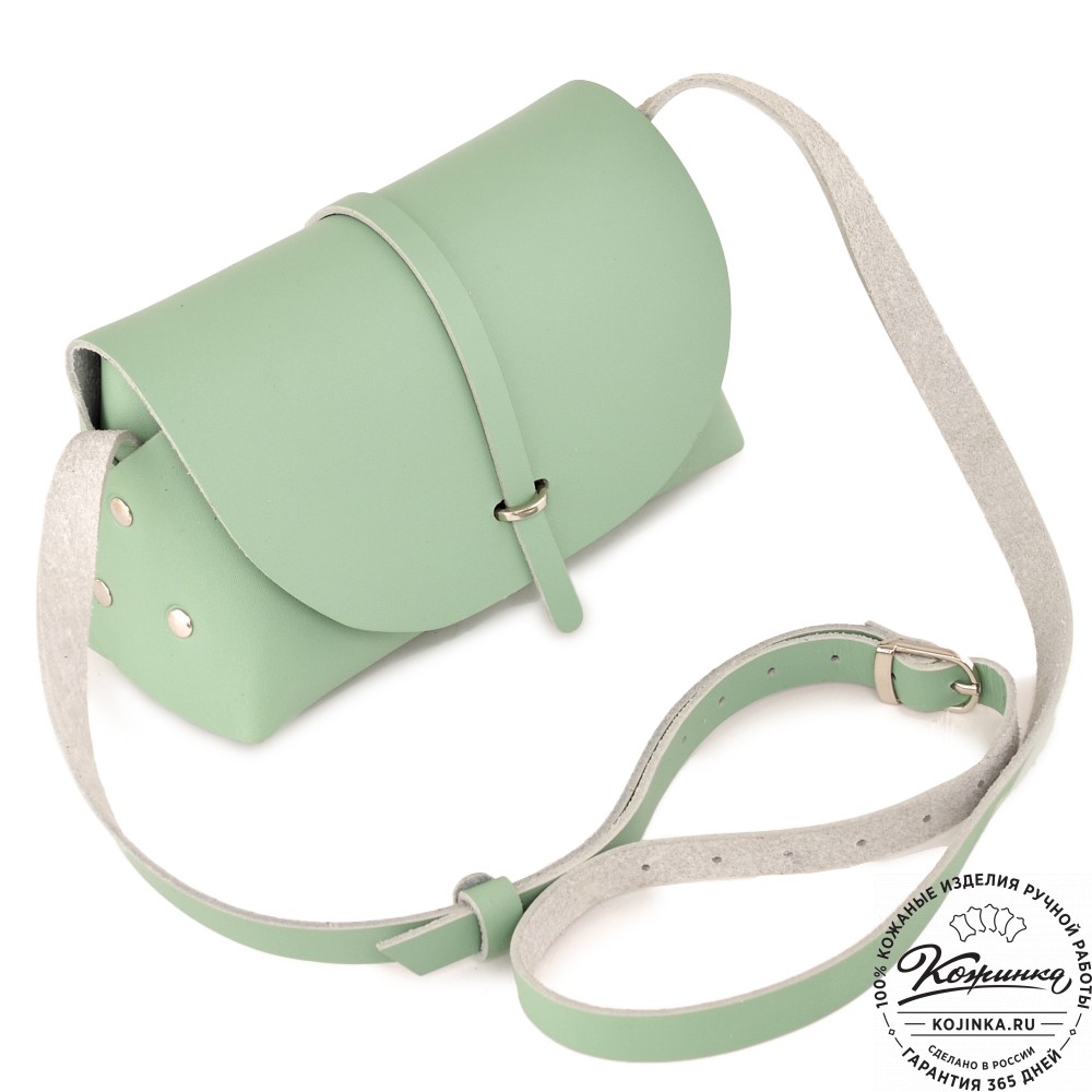 Женская кожаная сумка "Милла макси" (мята)