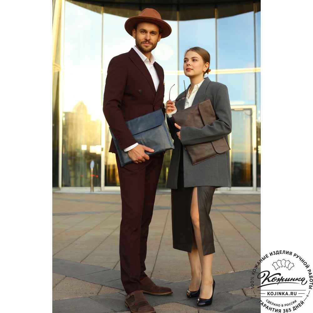 Папка для документов "Линда" (тёмно-коричневая)