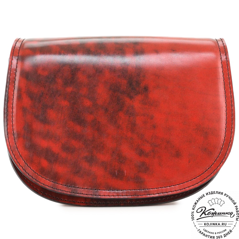 Женская кожаная сумка "Аргентина" (глянец красный)