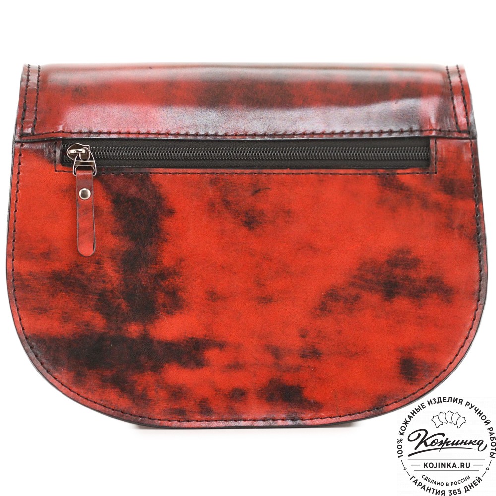 Женская кожаная сумка "Аргентина" (глянец красный)