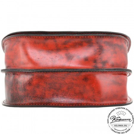 Женская кожаная сумка "Аргентина" (глянец красный)