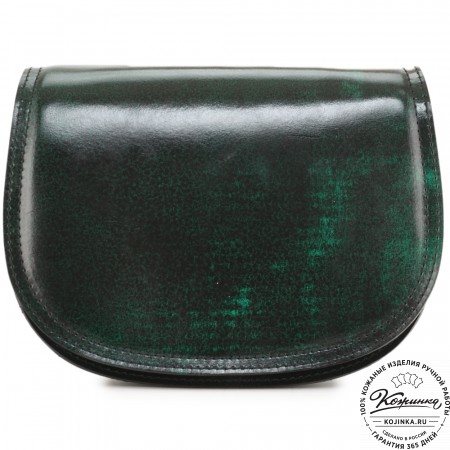 Женская кожаная сумка "Аргентина" (глянец зелёный)