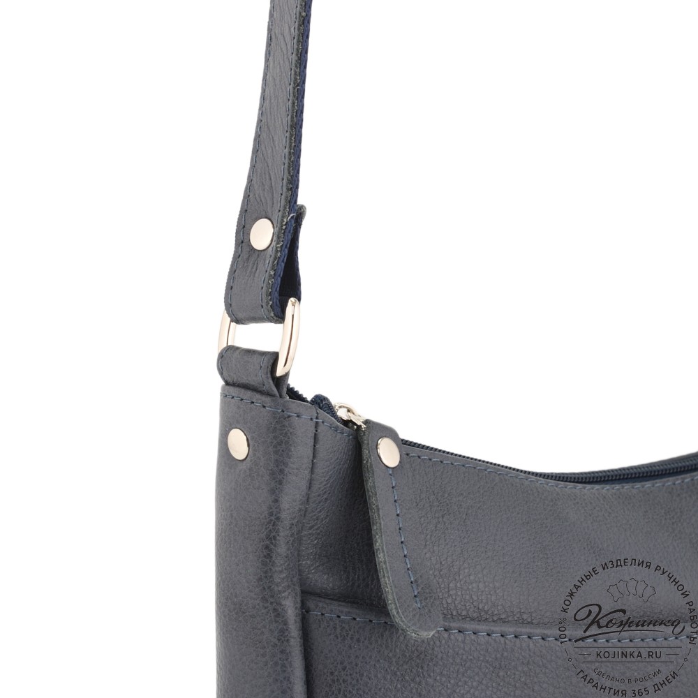 Женская кожаная сумка "Нева" (джинс)
