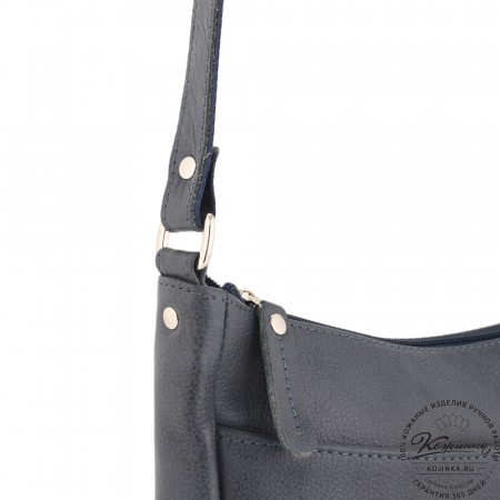 Женская кожаная сумка "Нева" (джинс)